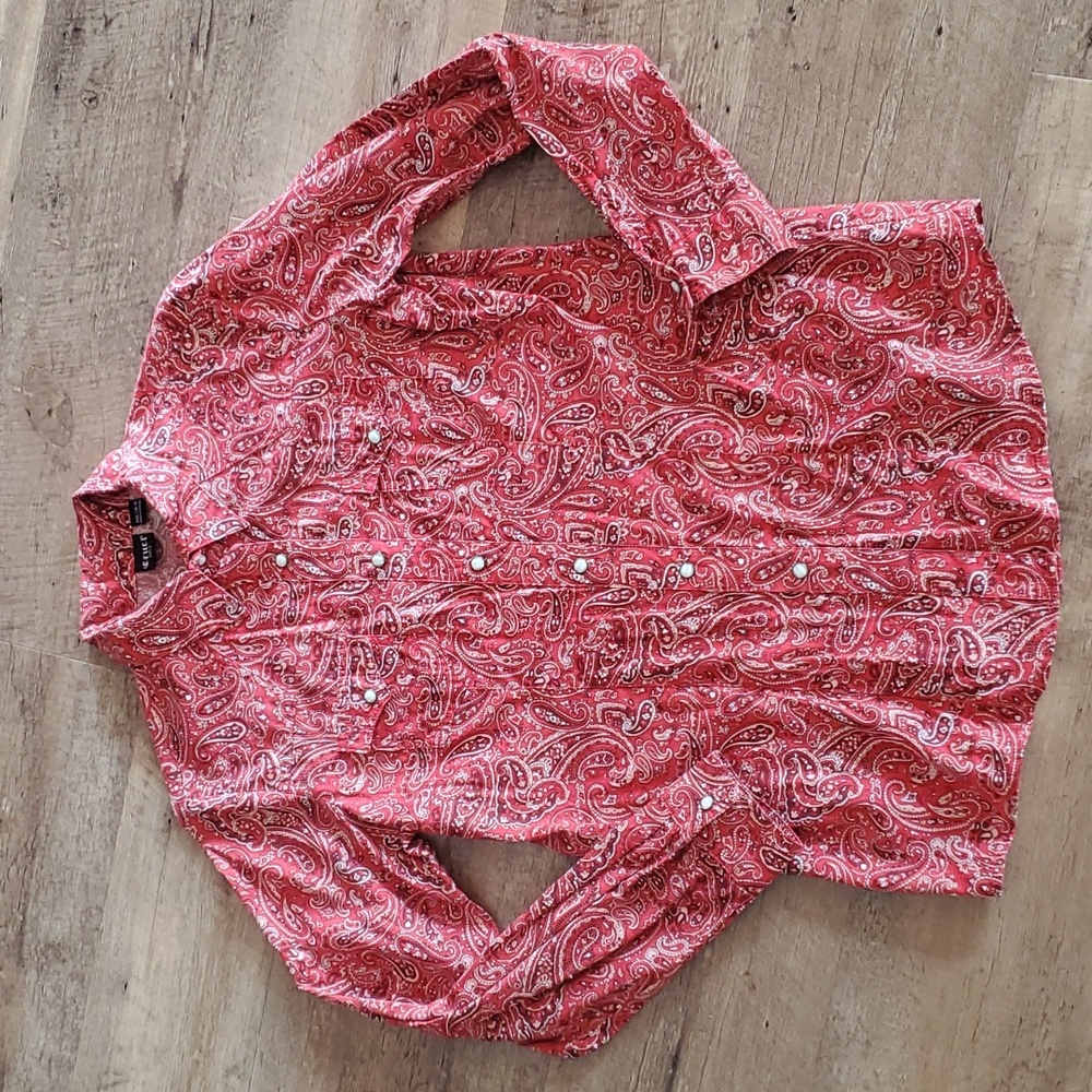 Cruel Girl Paisley Button Down Shirt